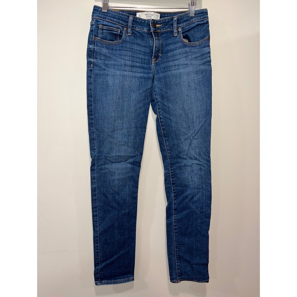 Abercrombie Women's The A&F Skinny Jeans Size W28 L35 Blue